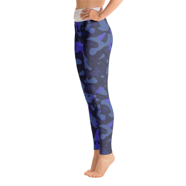 blue camo yoga pants